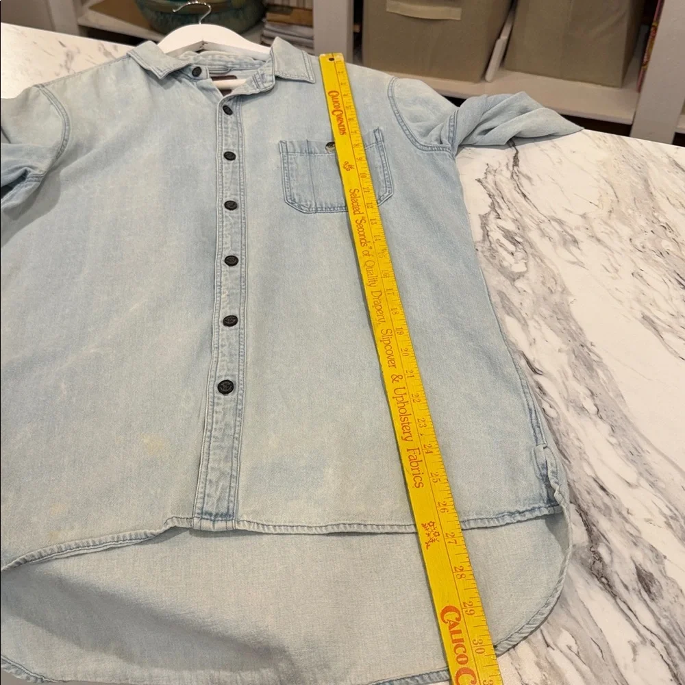 MODERN AMUSEMENT Denim Chambray Button Down Shirt Size M - Picture 8 of 8